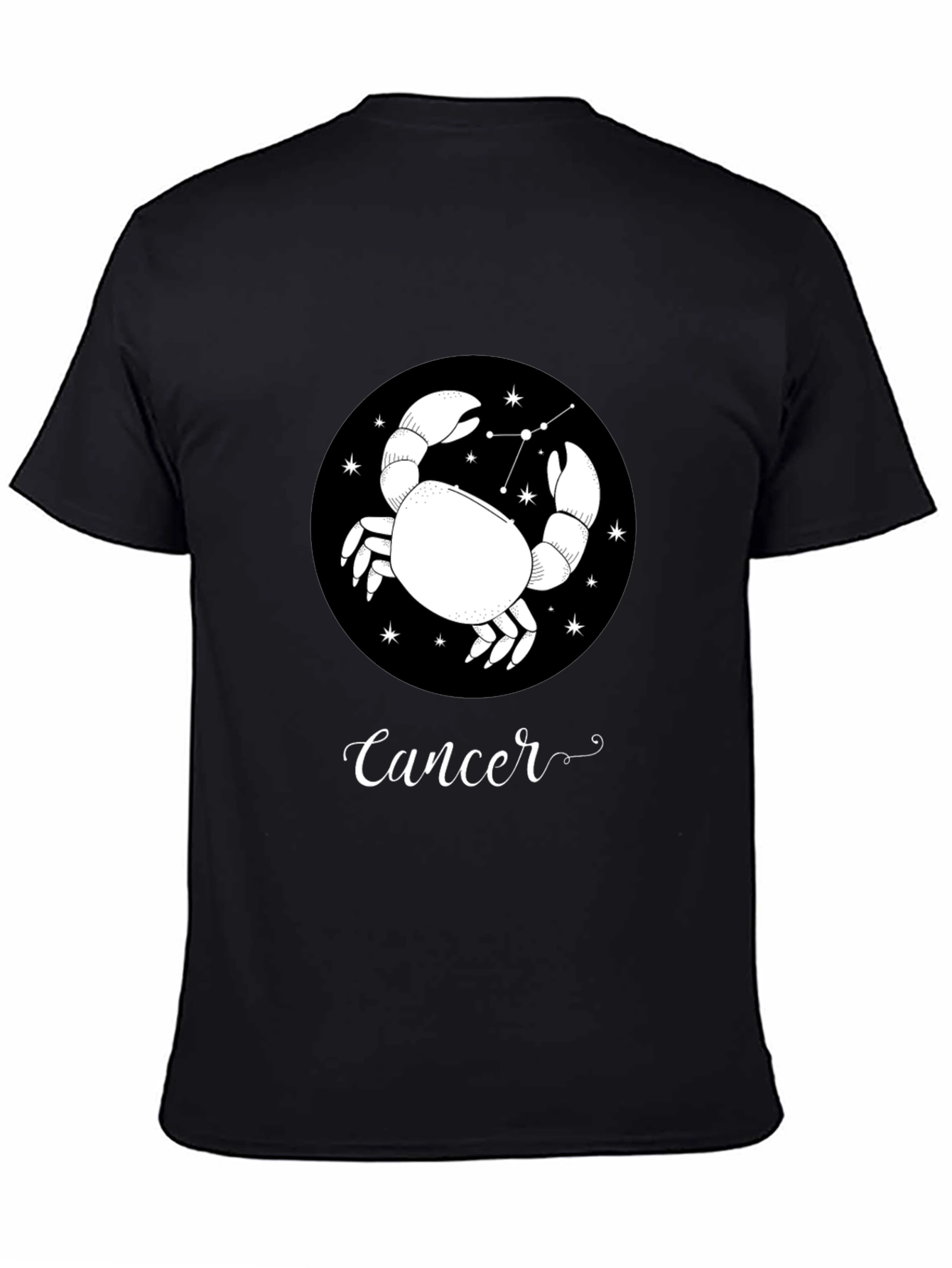 Cancer Zodiac T-Shirt - Black Astrology Tee
