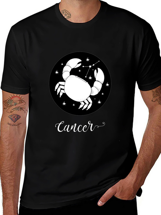 Cancer Zodiac T-Shirt - Black Astrology Tee