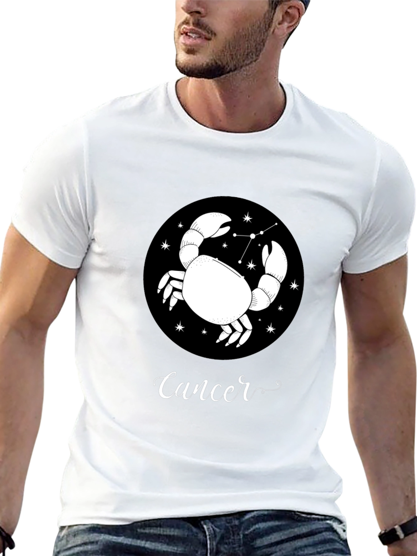 Cancer Zodiac T-Shirt - Black Astrology Tee