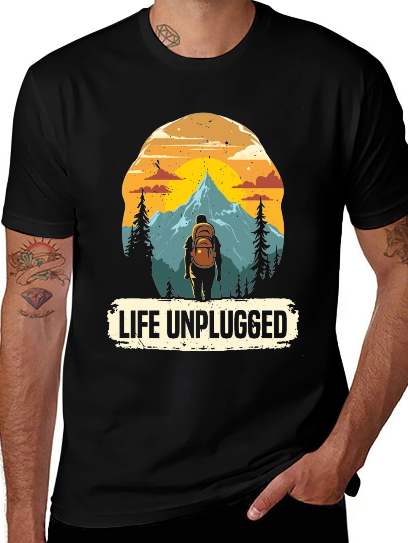 Life Unplugged Graphic Tee - Nature Adventure Shirt