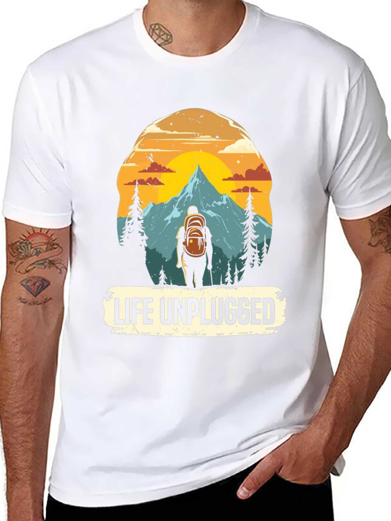 Life Unplugged Graphic Tee - Nature Adventure Shirt