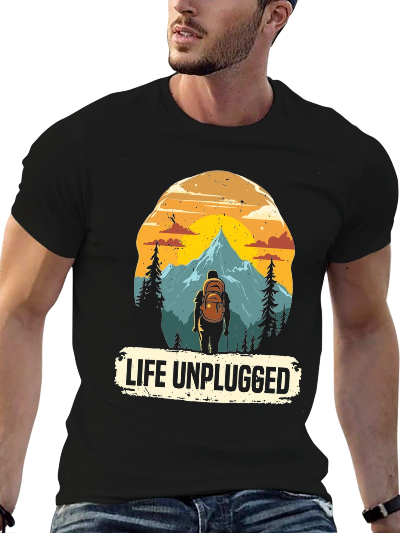 Life Unplugged Graphic Tee - Nature Adventure Shirt