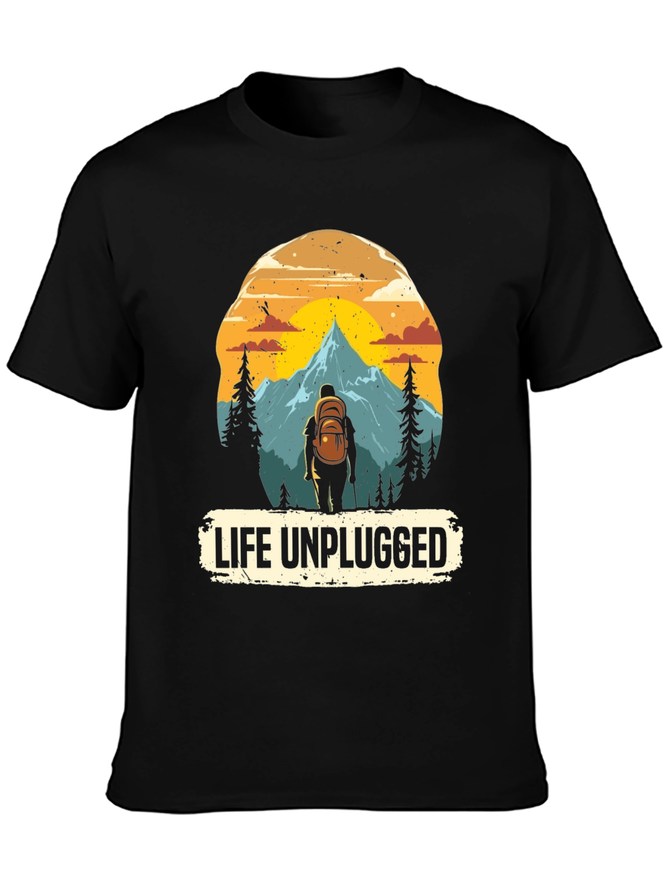 Life Unplugged Graphic Tee - Nature Adventure Shirt