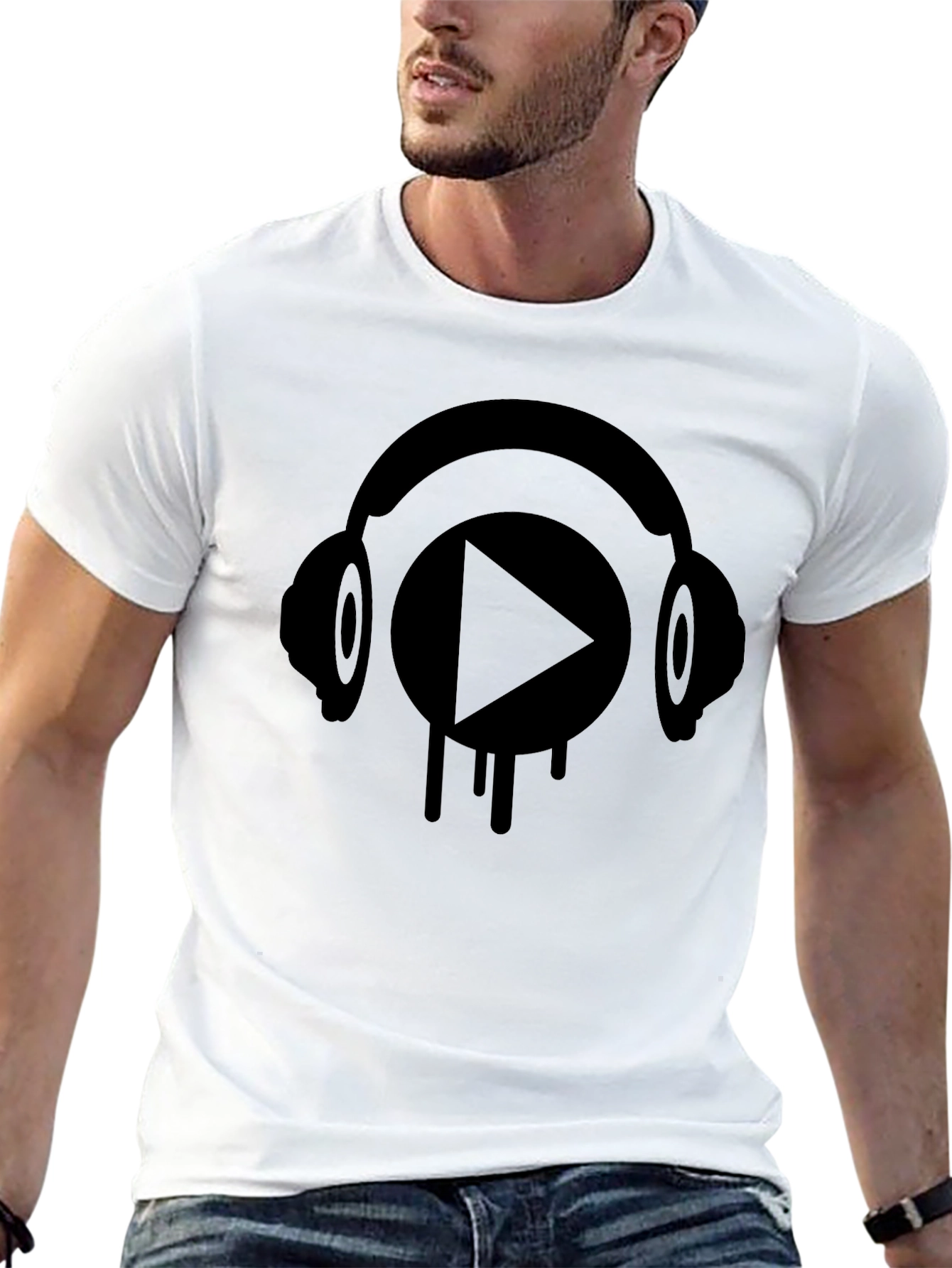 Headphones Play Graphic T-Shirt