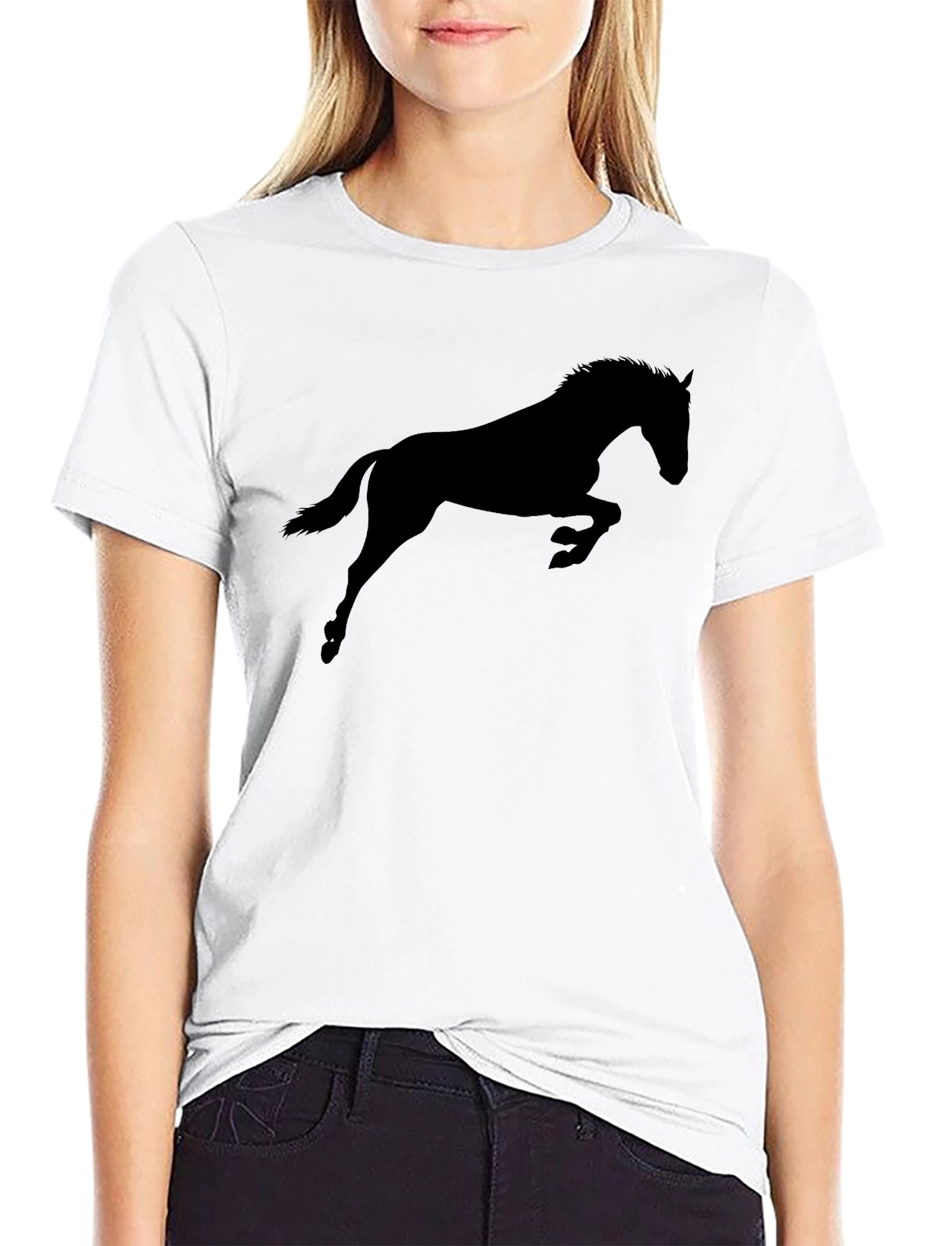 Black Horse Silhouette Graphic Tee