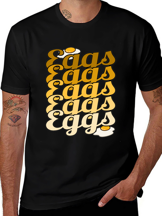 Funny Eggs Graphic T-Shirt - Quirky Foodie Tee