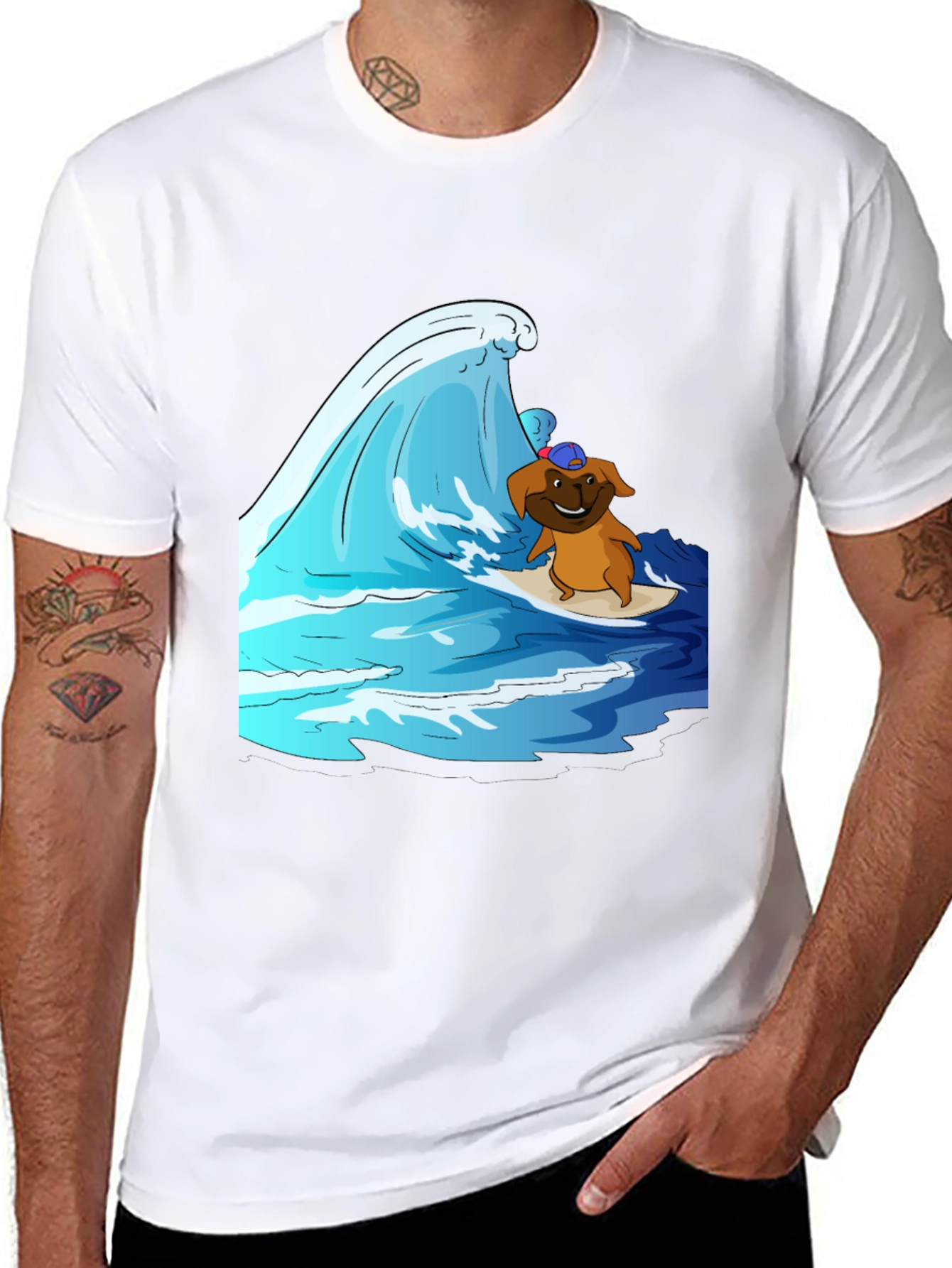 Surfing Dog T-Shirt