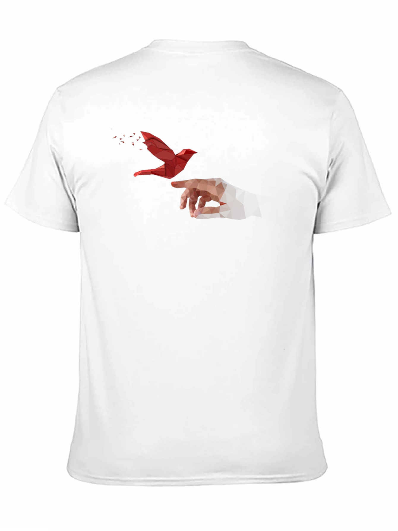 Geometric Bird Graphic Black T-Shirt
