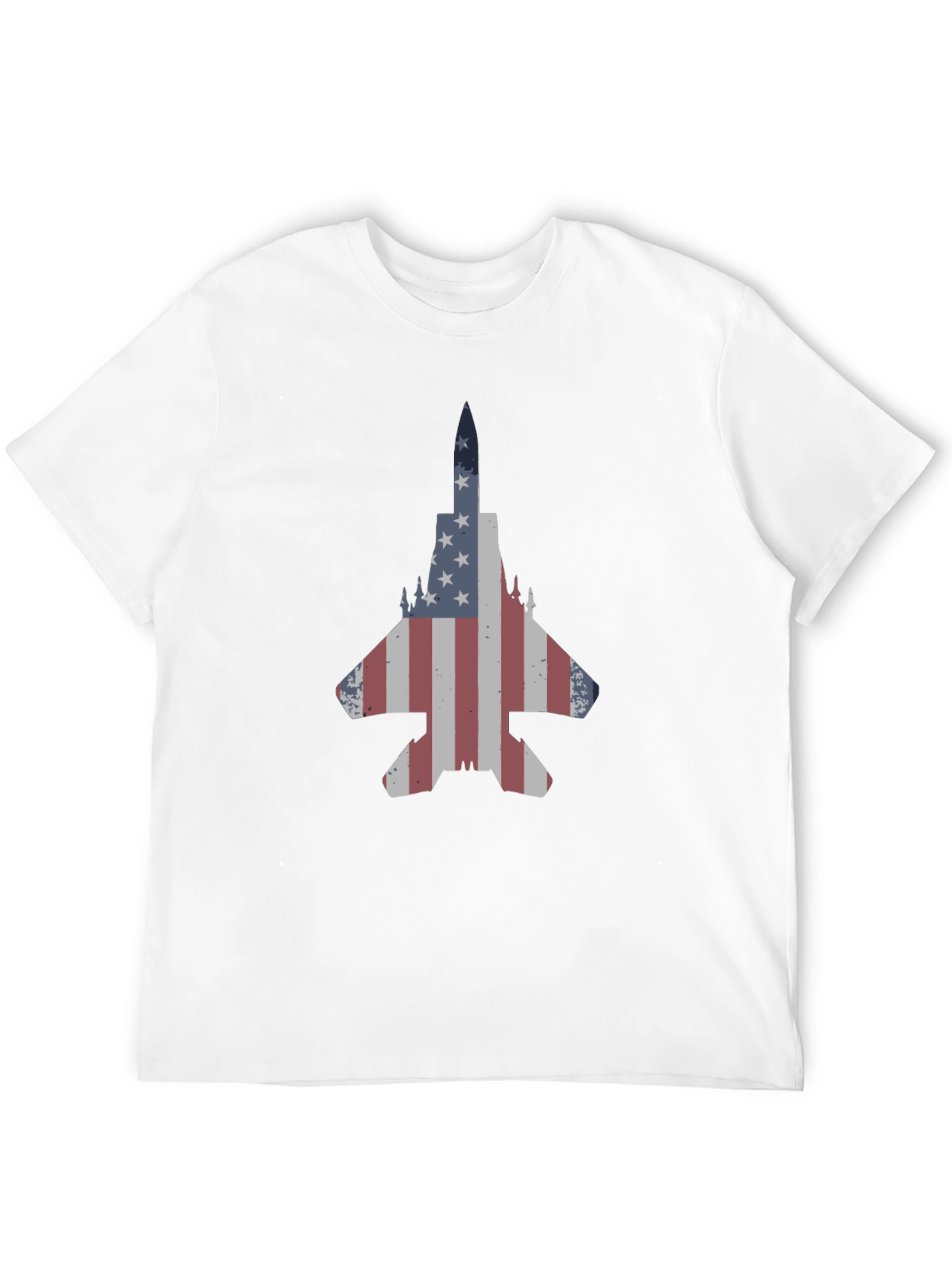 Patriotic Jet Fighter T-Shirt - American Flag Design