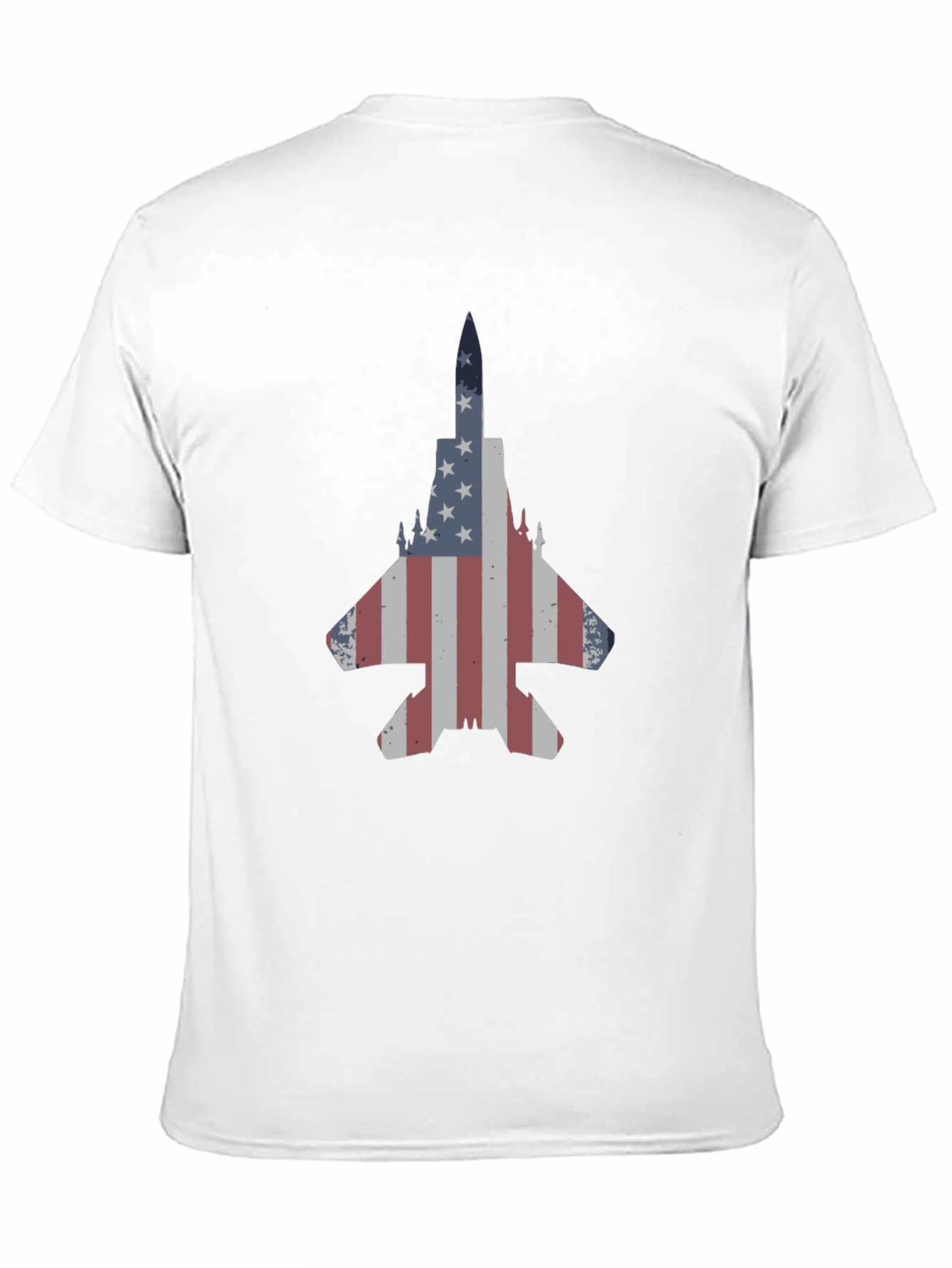 Patriotic Jet Fighter T-Shirt - American Flag Design