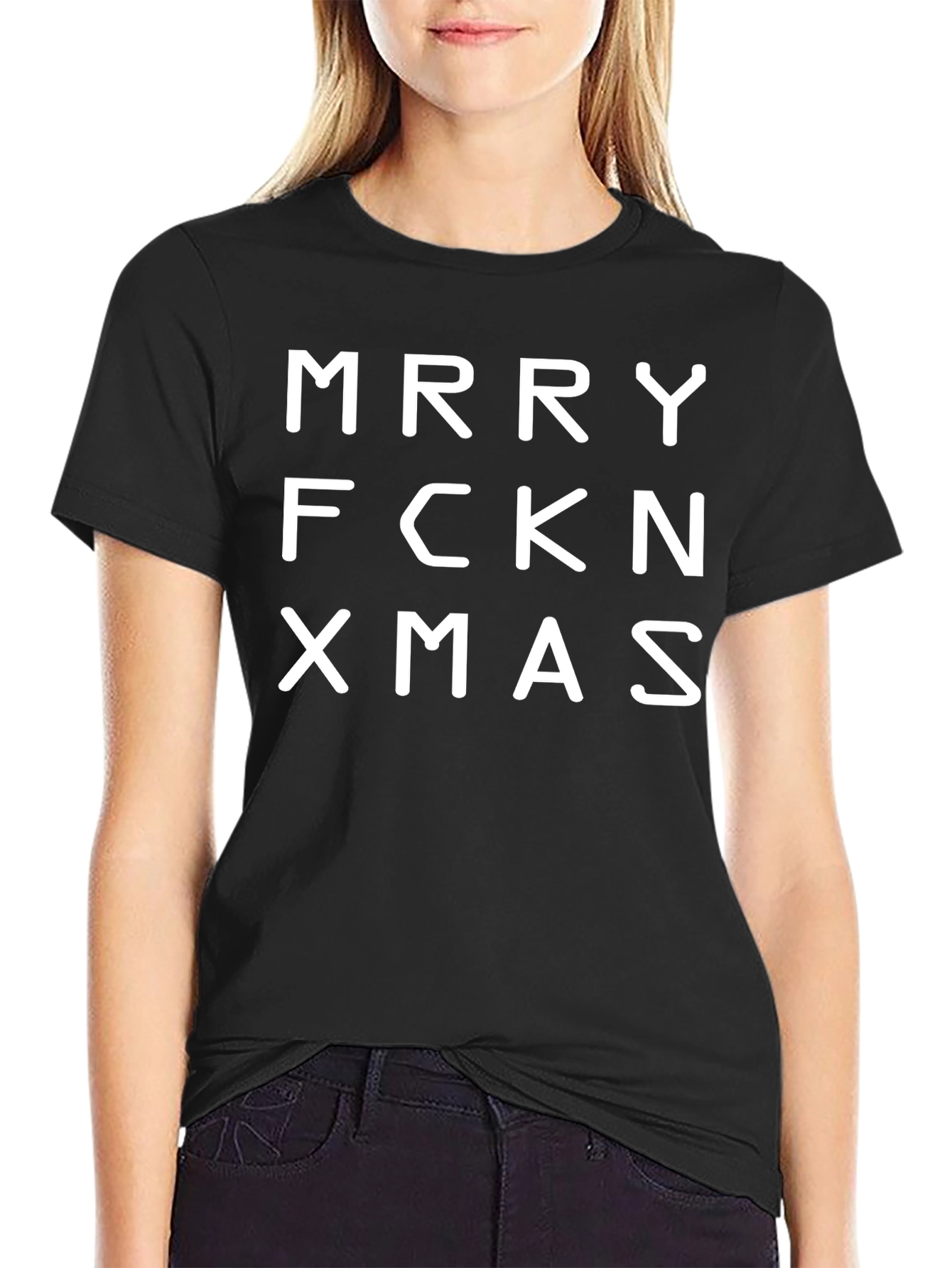 MRRY FCKN XMAS Graphic T-Shirt - Funny Christmas Tee
