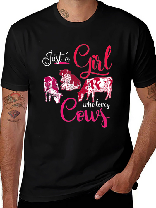 Just A Girl Who Loves Cows Graphic Tee