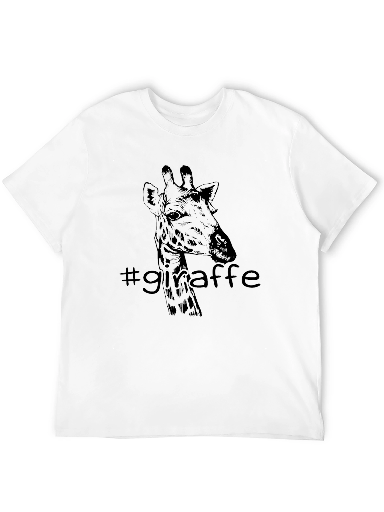 Giraffe Graphic Tee - Stylish Black T-Shirt