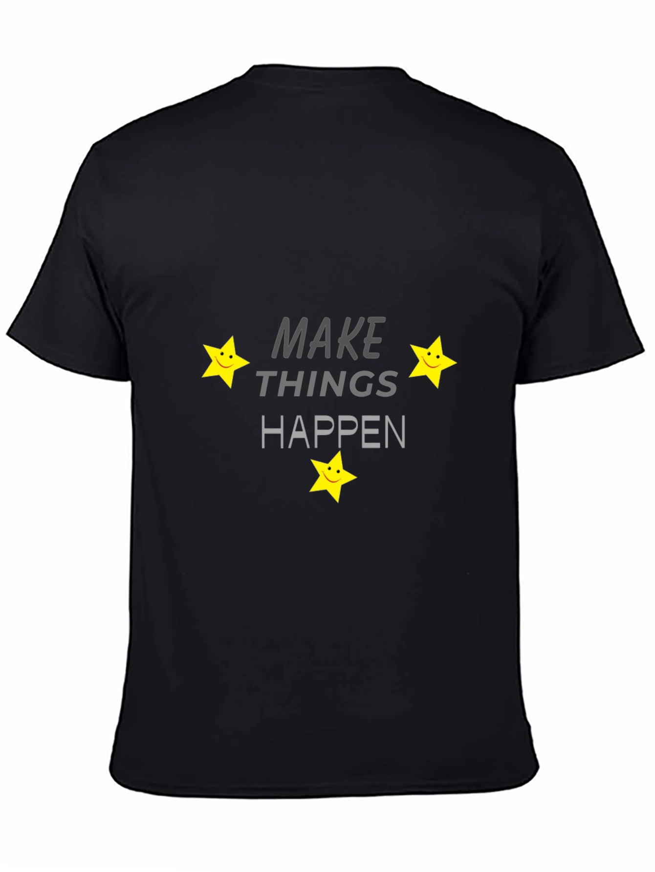 Make Things Happen Black Graphic Tee