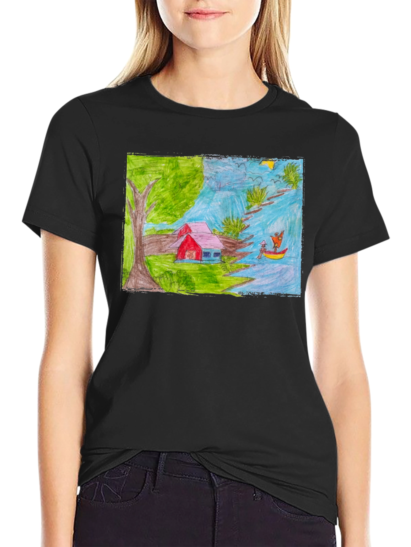 Artistic Hand-Drawn T-Shirt