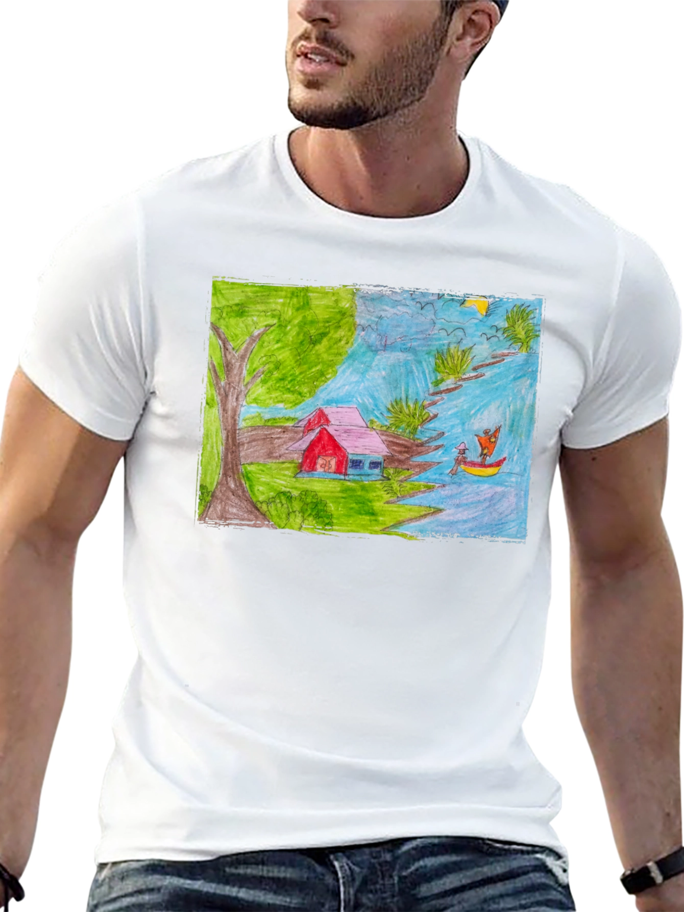 Artistic Hand-Drawn T-Shirt