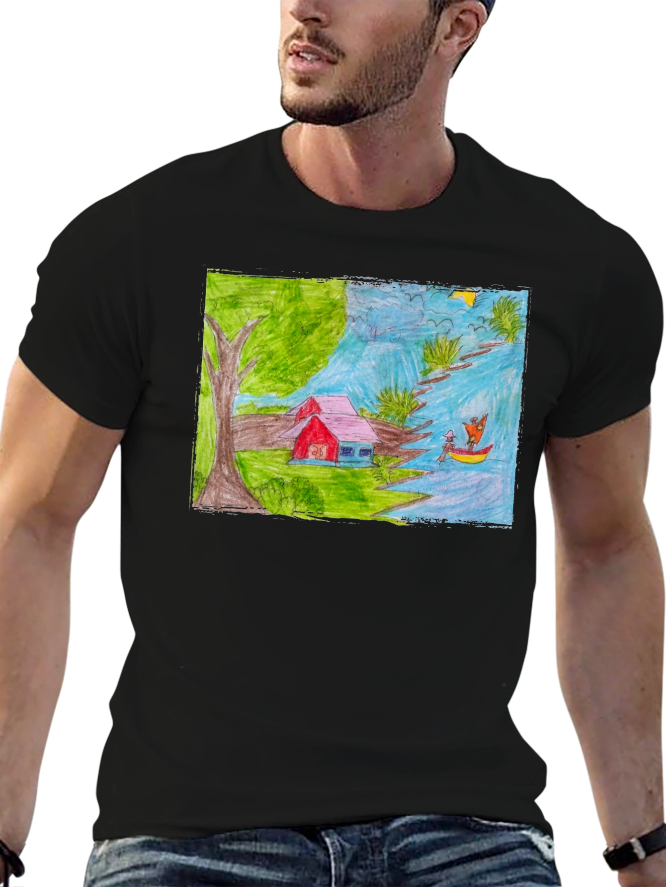 Artistic Hand-Drawn T-Shirt