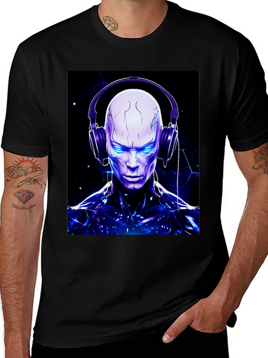 Cyberpunk DJ Graphic Tee - Unique Design