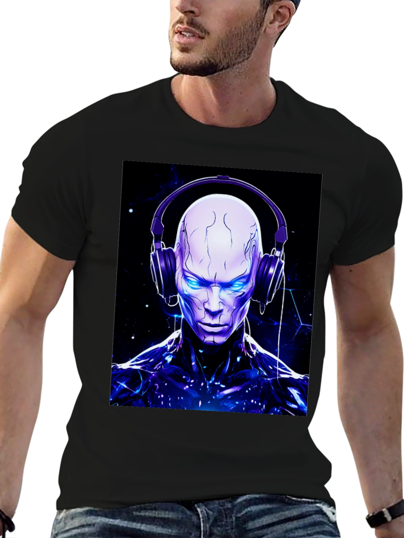 Cyberpunk DJ Graphic Tee - Unique Design