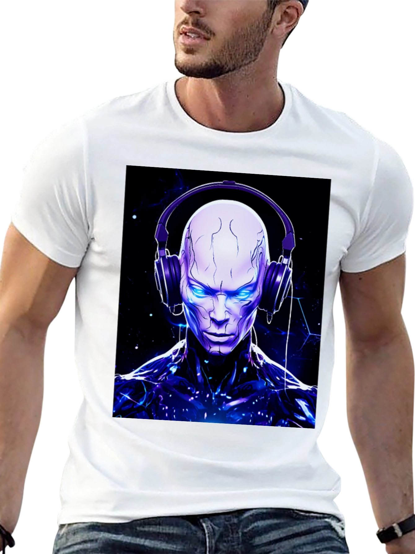 Cyberpunk DJ Graphic Tee - Unique Design