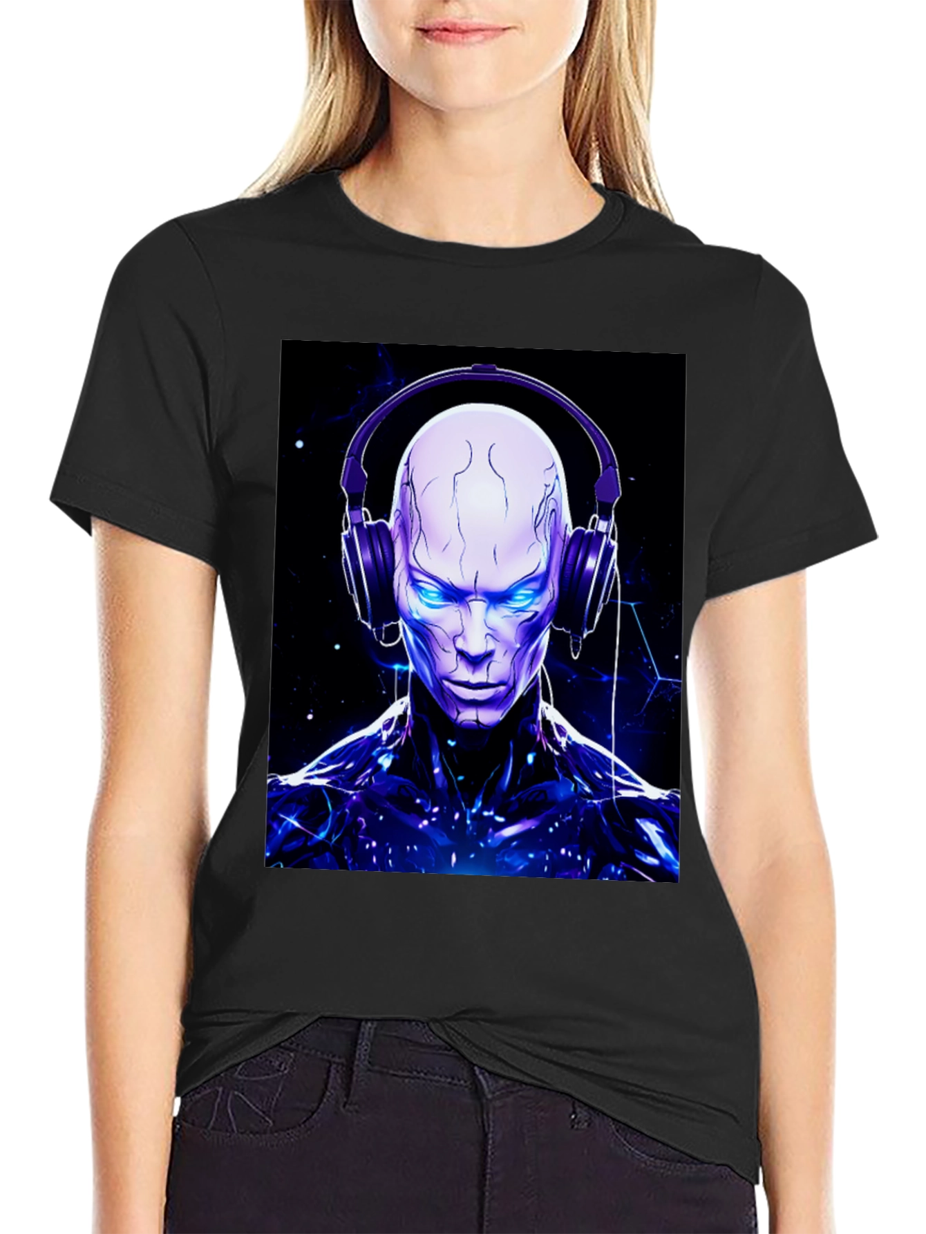 Cyberpunk DJ Graphic Tee - Unique Design