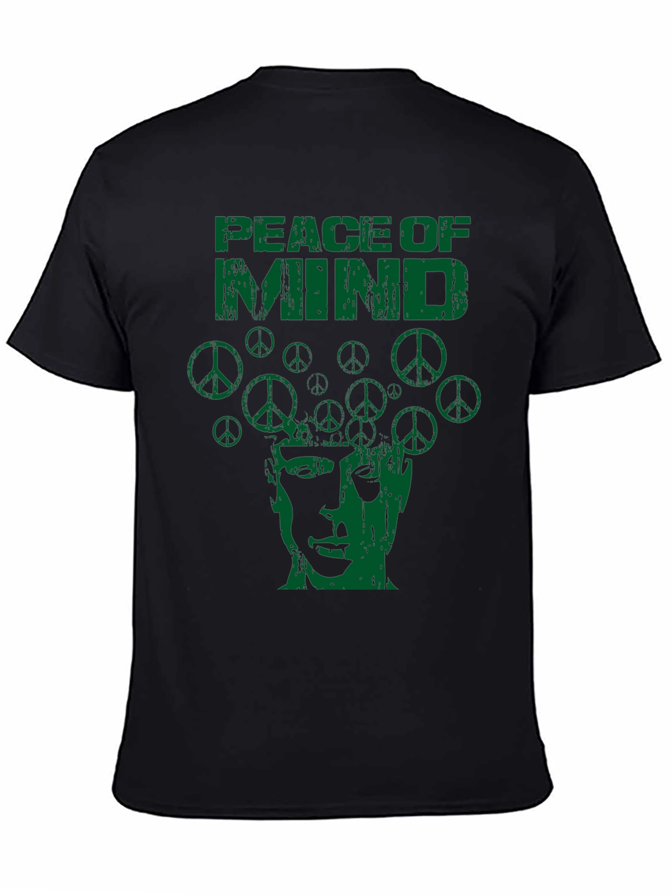 Peace of Mind Graphic Print Crew Neck T-Shirt