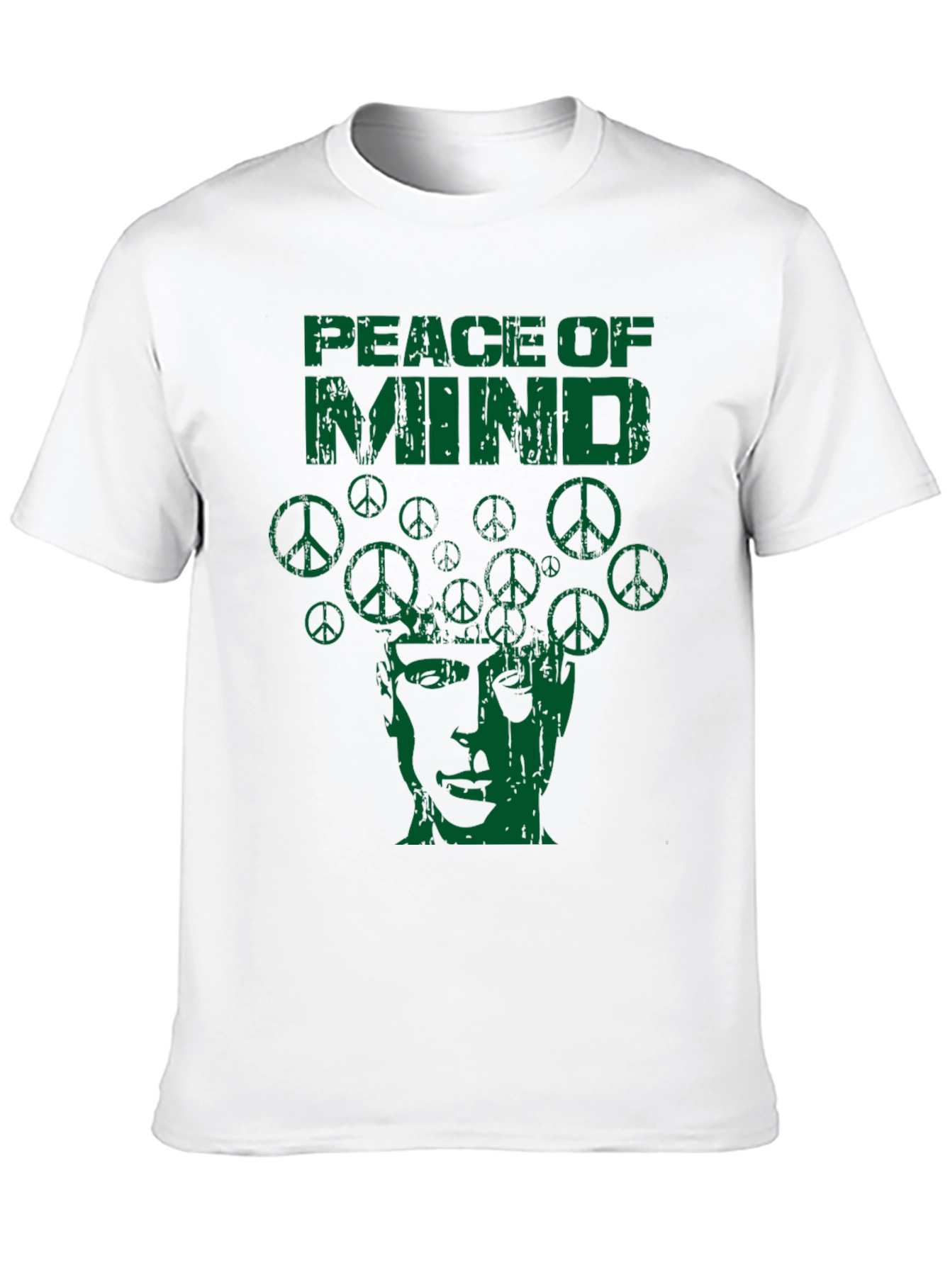 Peace of Mind Graphic Print Crew Neck T-Shirt