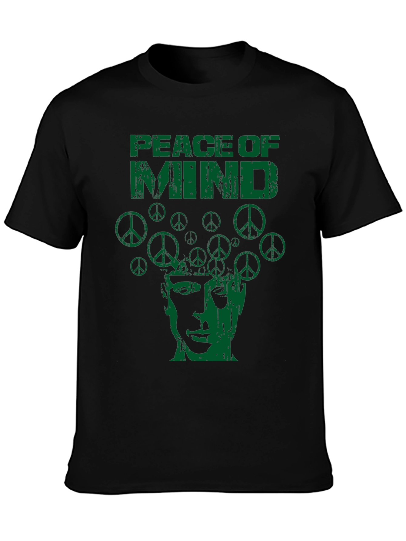 Peace of Mind Graphic Print Crew Neck T-Shirt
