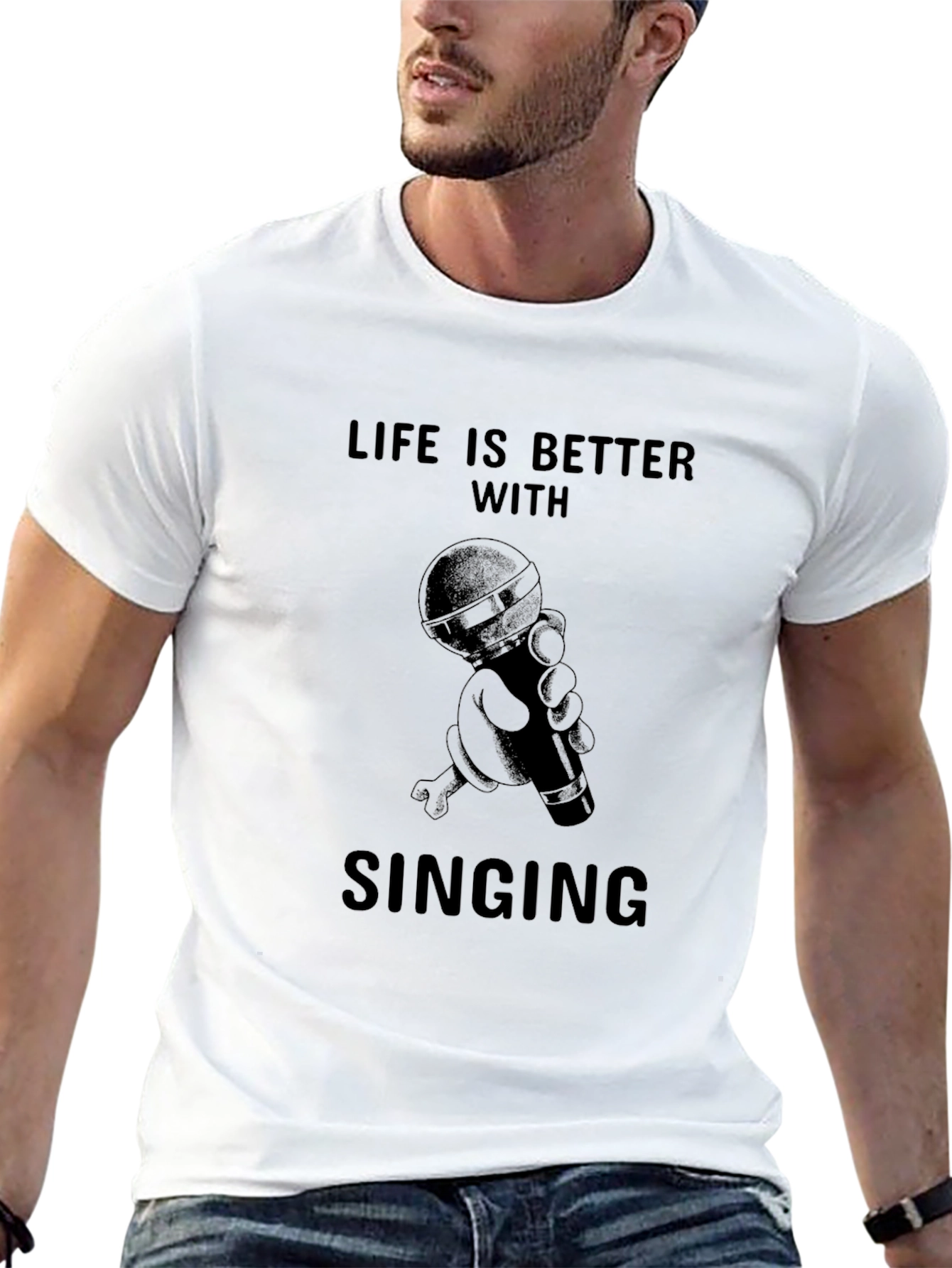 Life is Better with Singing Black T-Shirt