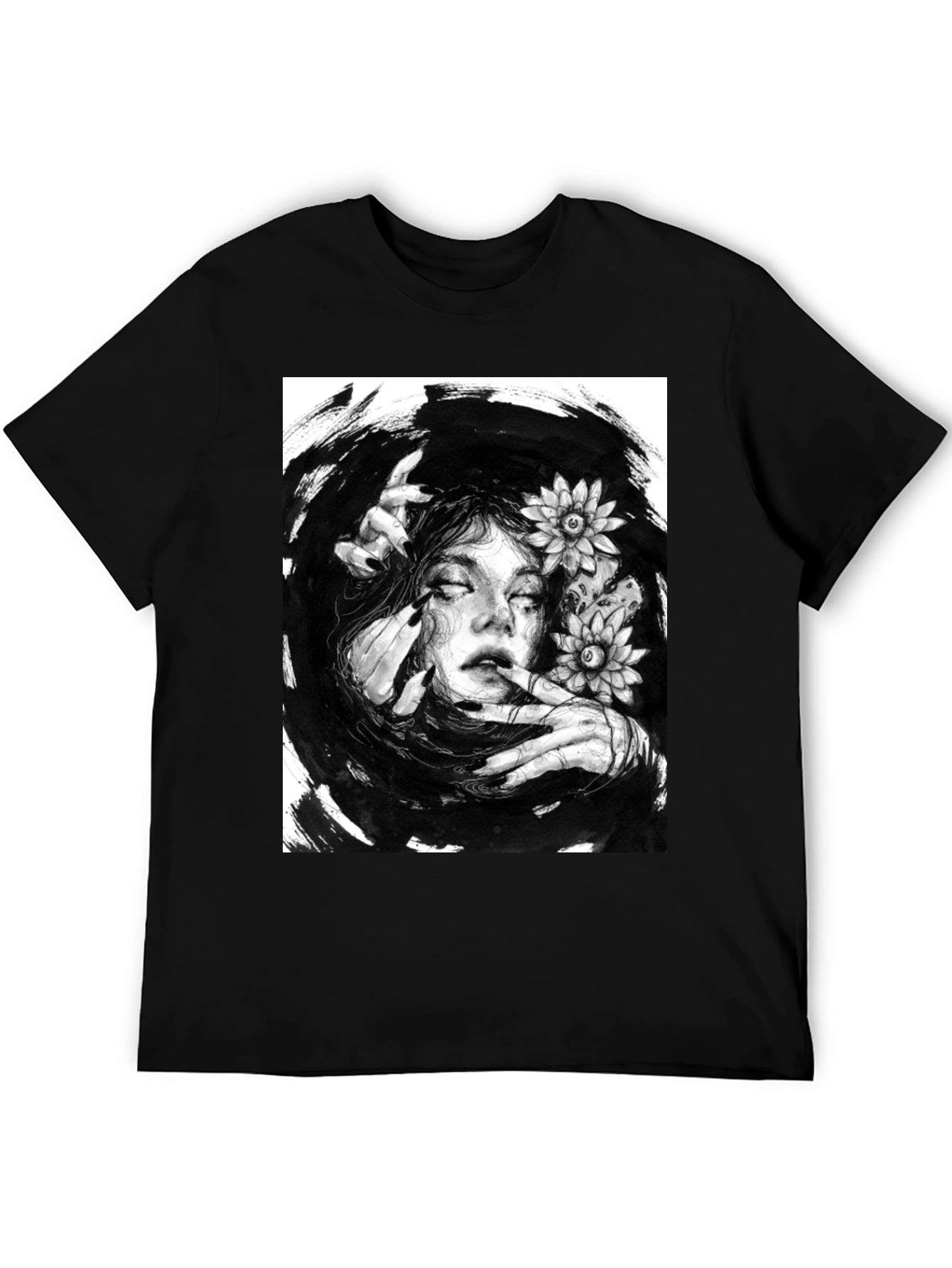Mystic Woman Graphic T-Shirt - Black Cotton Tee