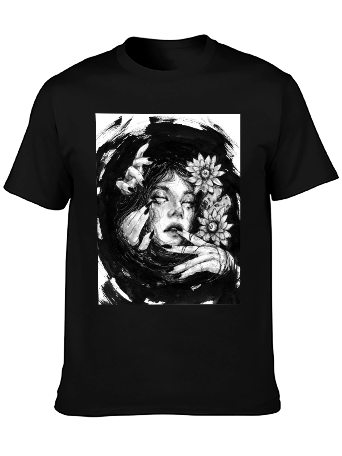 Mystic Woman Graphic T-Shirt - Black Cotton Tee