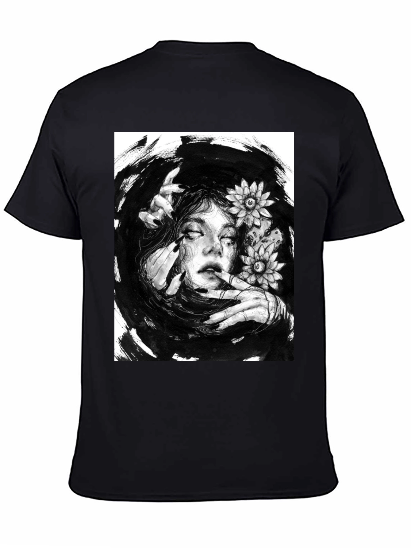 Mystic Woman Graphic T-Shirt - Black Cotton Tee