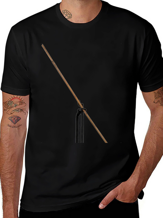 Minimalist Bo Staff Graphic T-Shirt - Casual Comfort