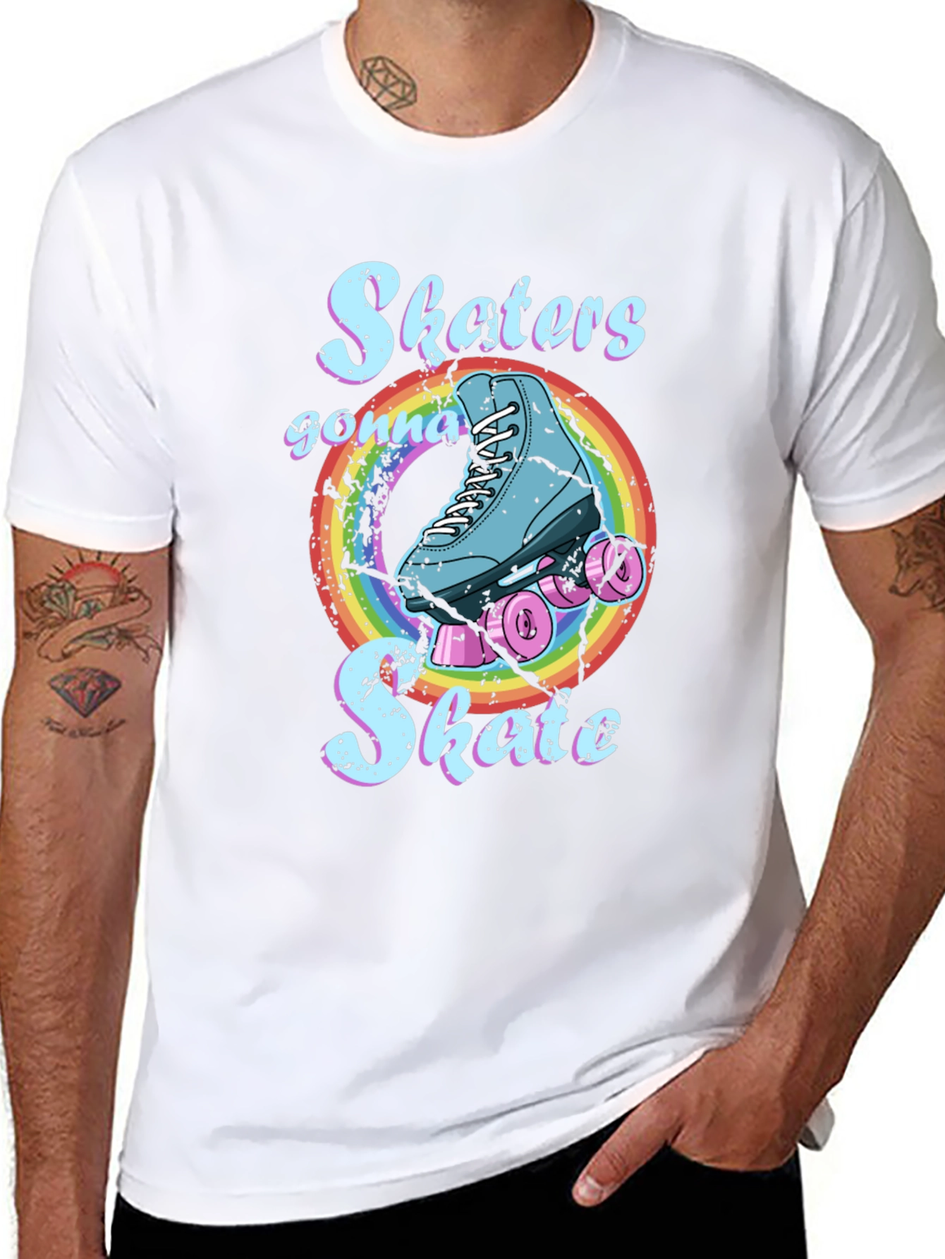 Skater Rainbow Graphic Tee