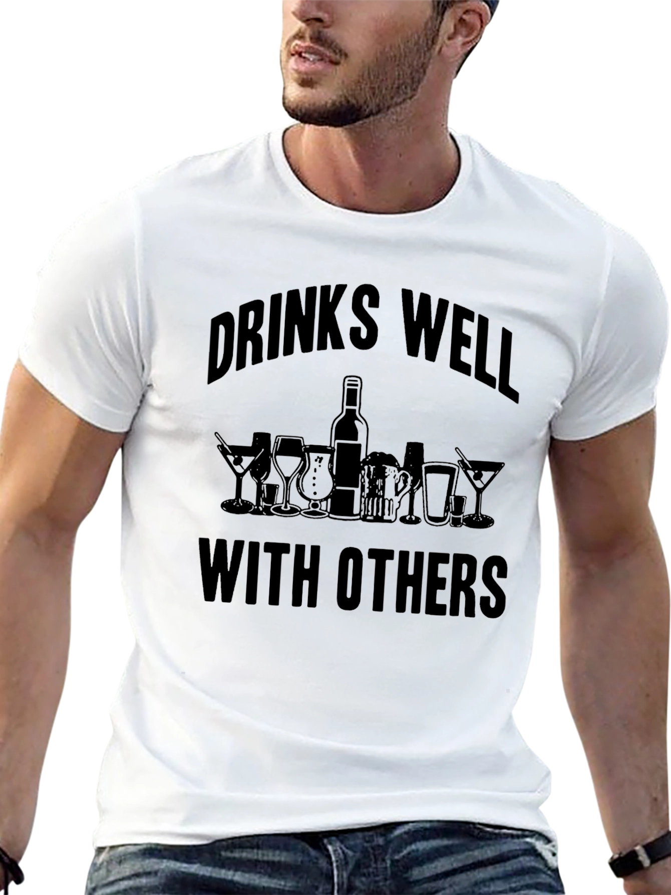 Drinks Well With Others Graphic T-Shirt
