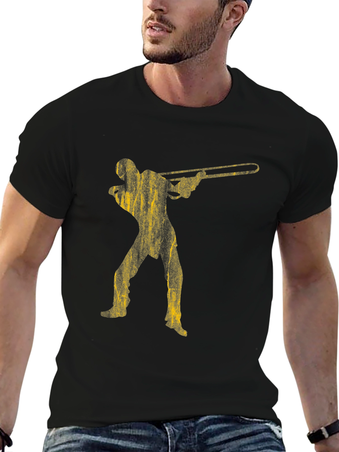 Trombone Player Black T-Shirt