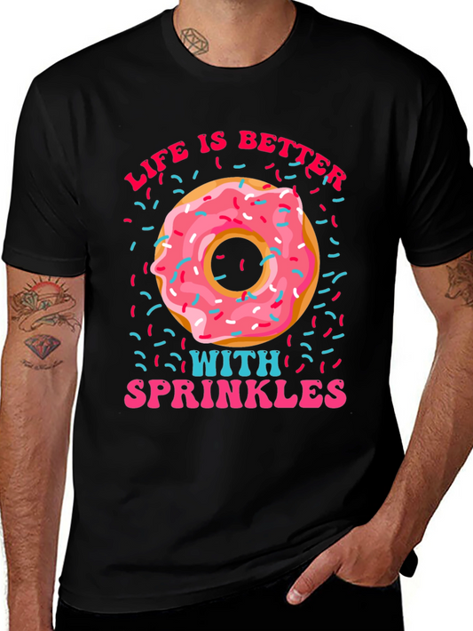 Donut Sprinkles Graphic T-Shirt