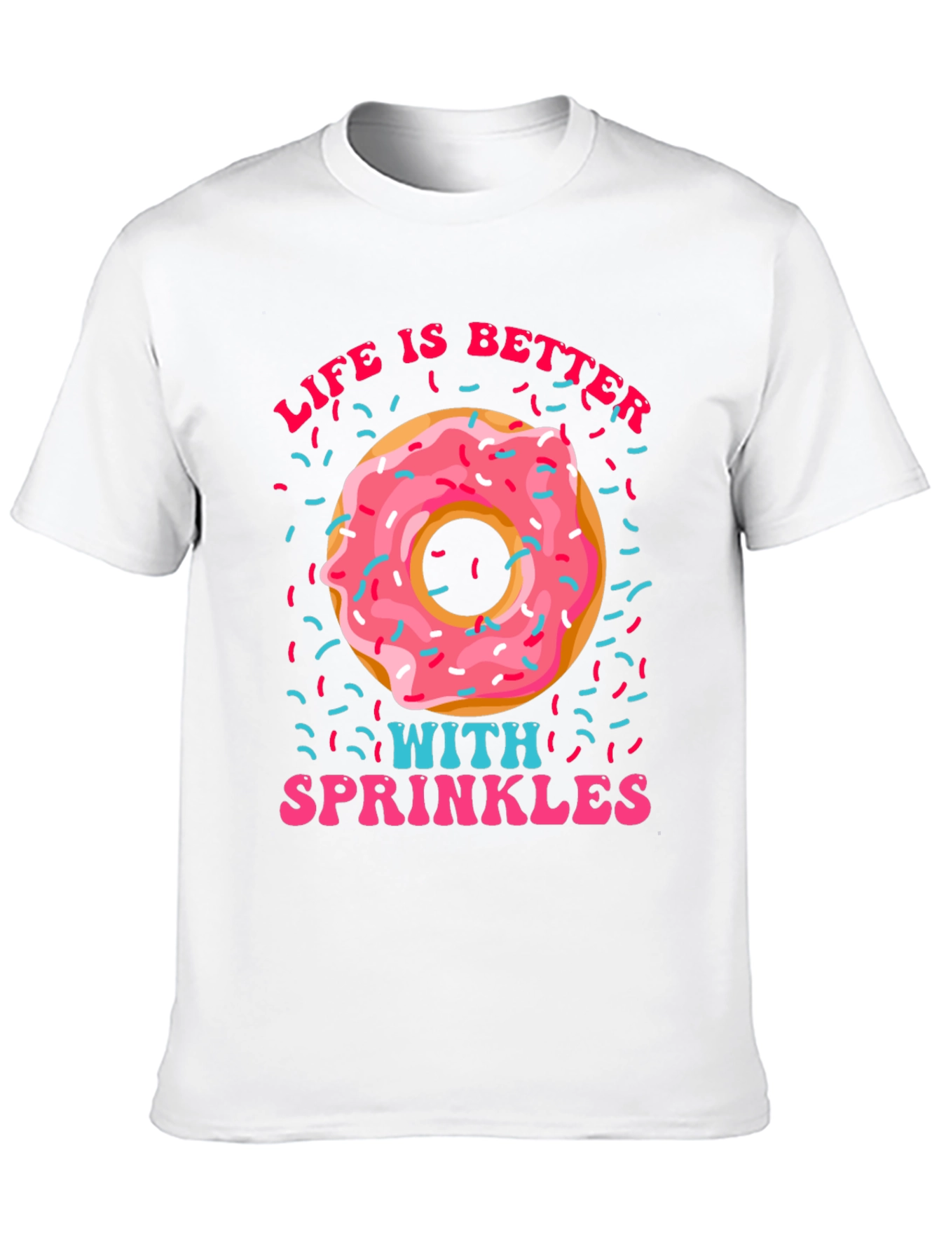 Donut Sprinkles Graphic T-Shirt