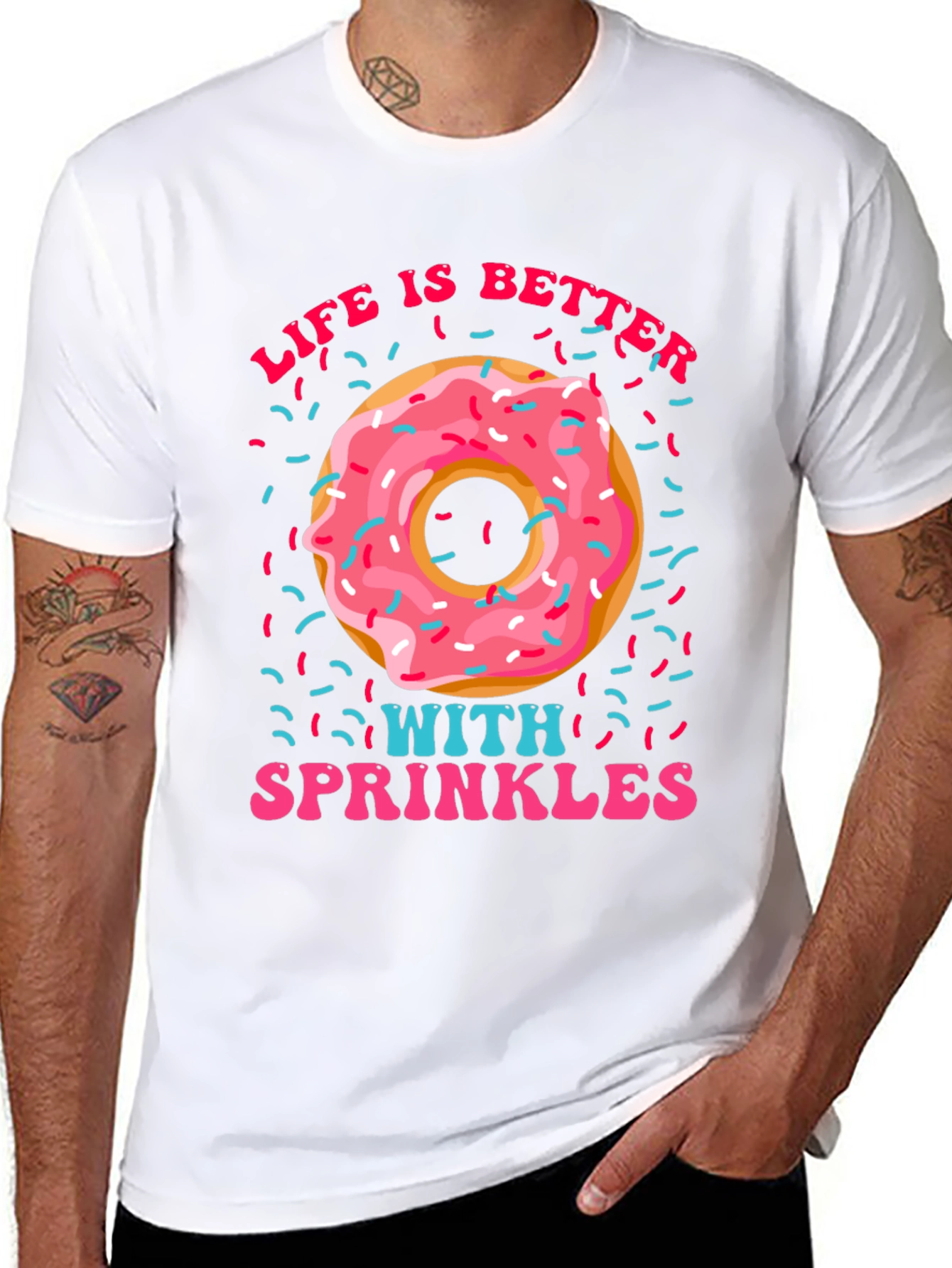 Donut Sprinkles Graphic T-Shirt