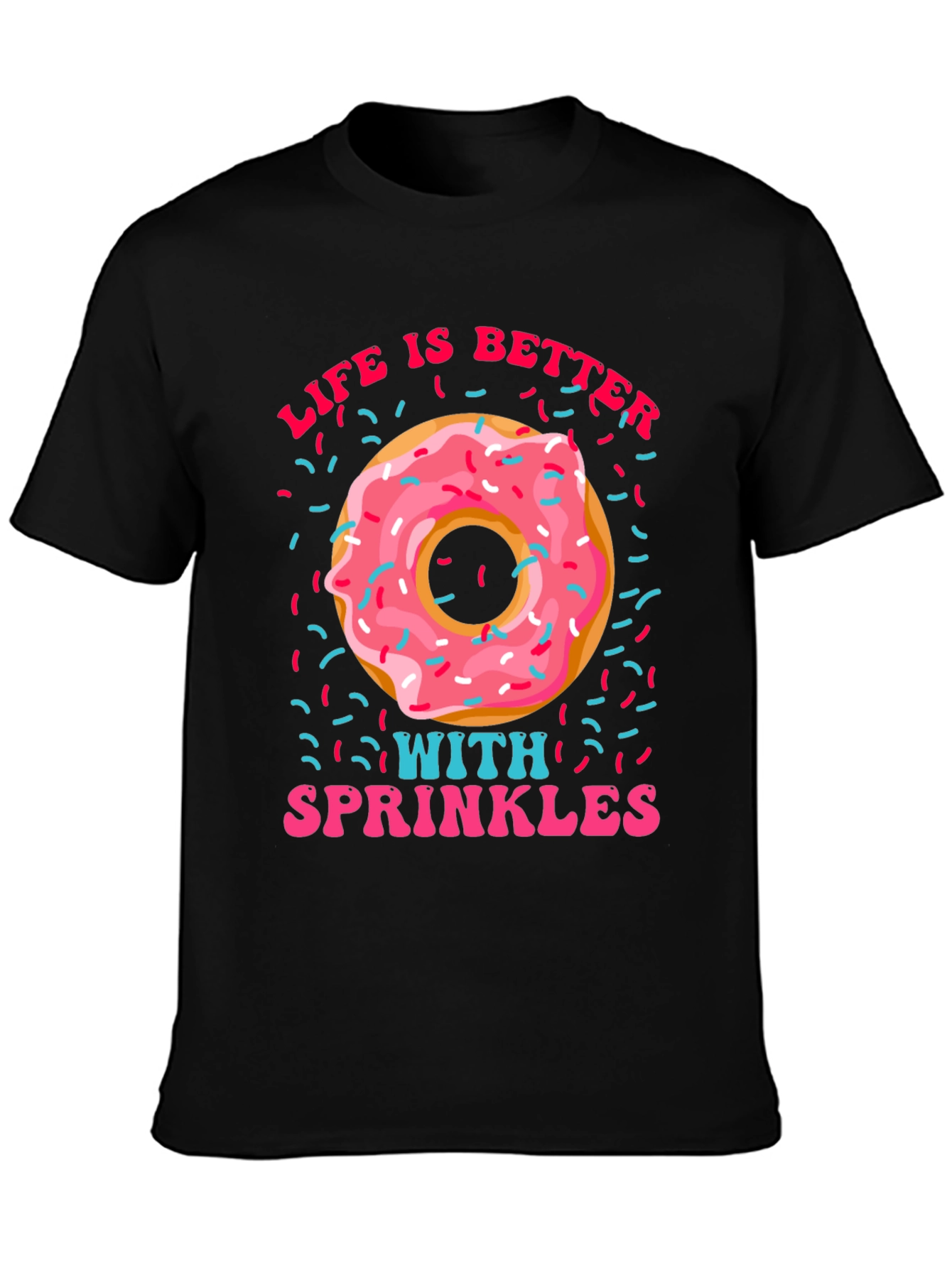 Donut Sprinkles Graphic T-Shirt