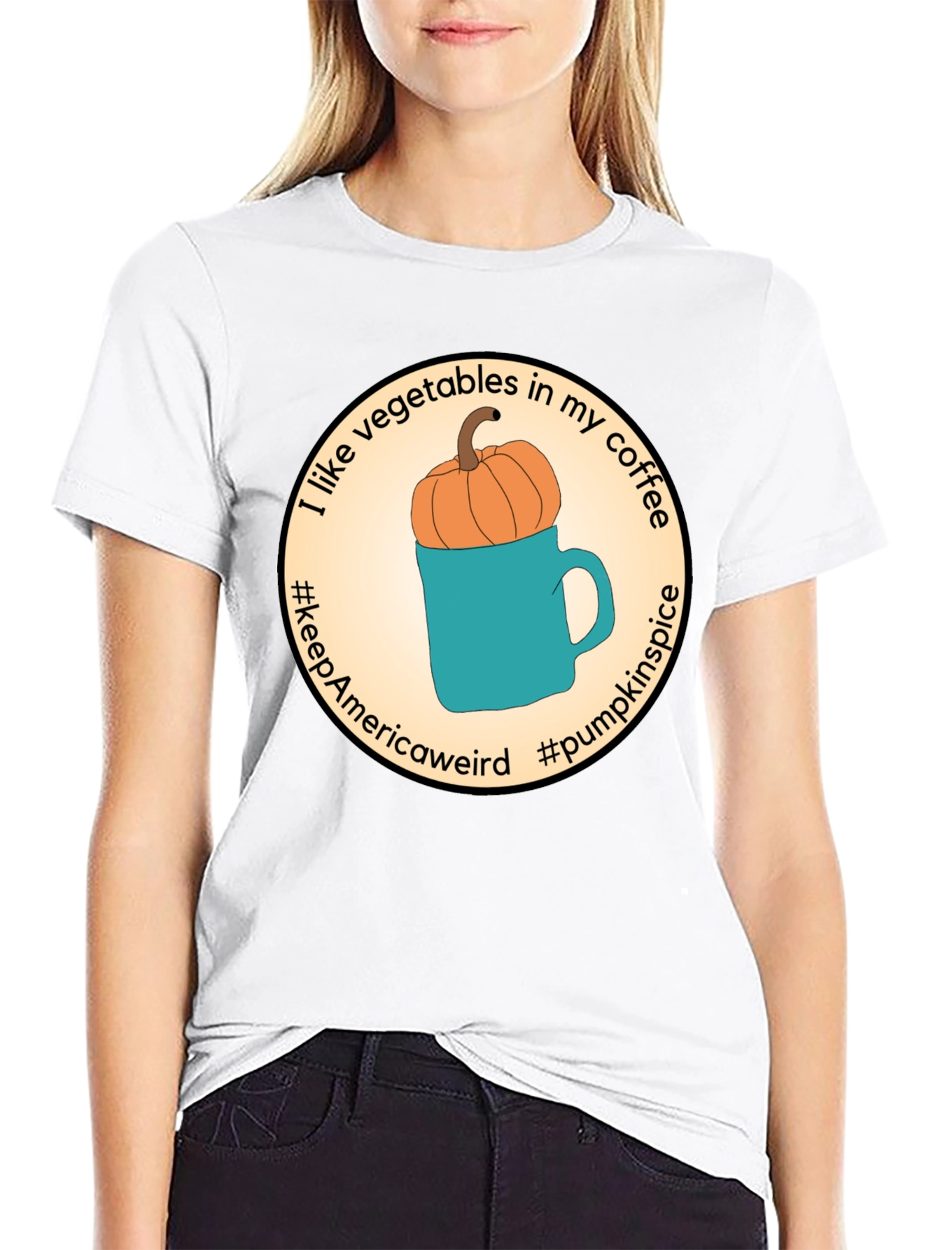 Vegetable Coffee T-Shirt Pumpkin Spice Tee