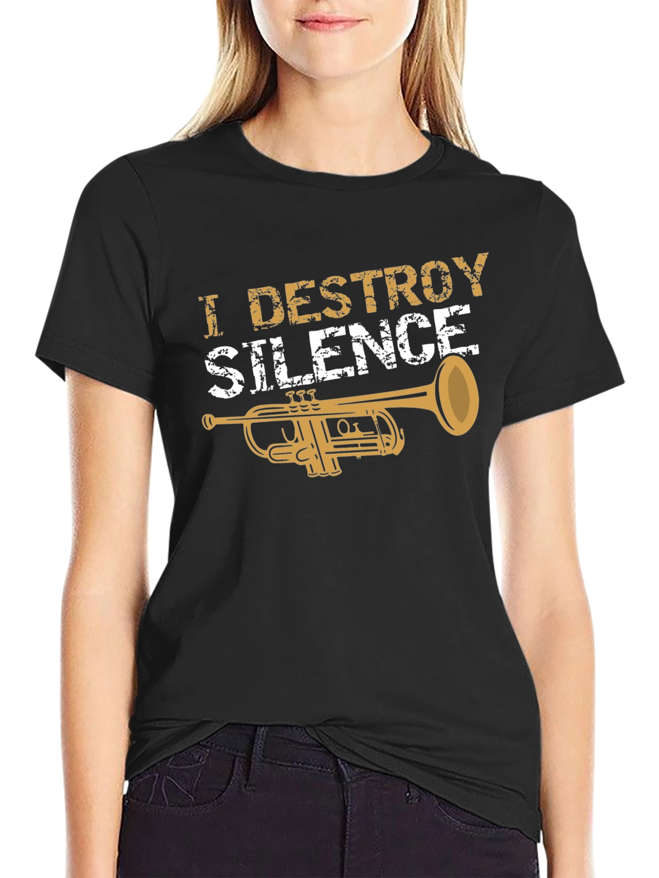 I Destroy Silence Trumpet T-Shirt - Musician Tee