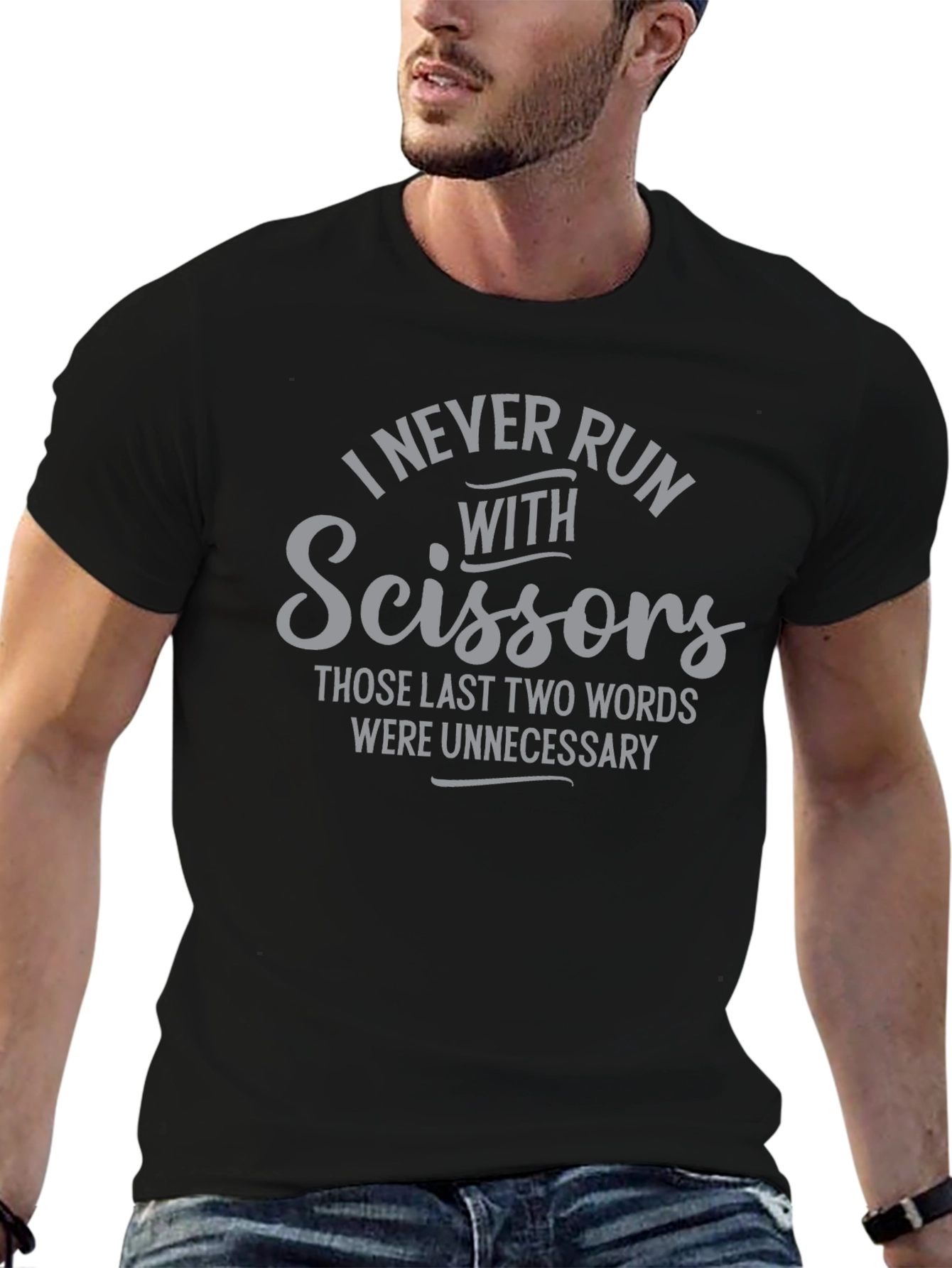 I Never Run With Scissors Graphic Tee
