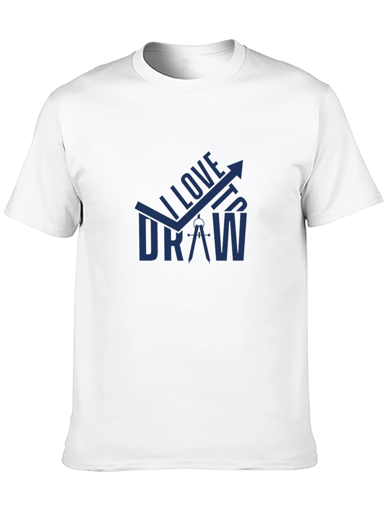I Love to Draw Black T-Shirt - Creative Design