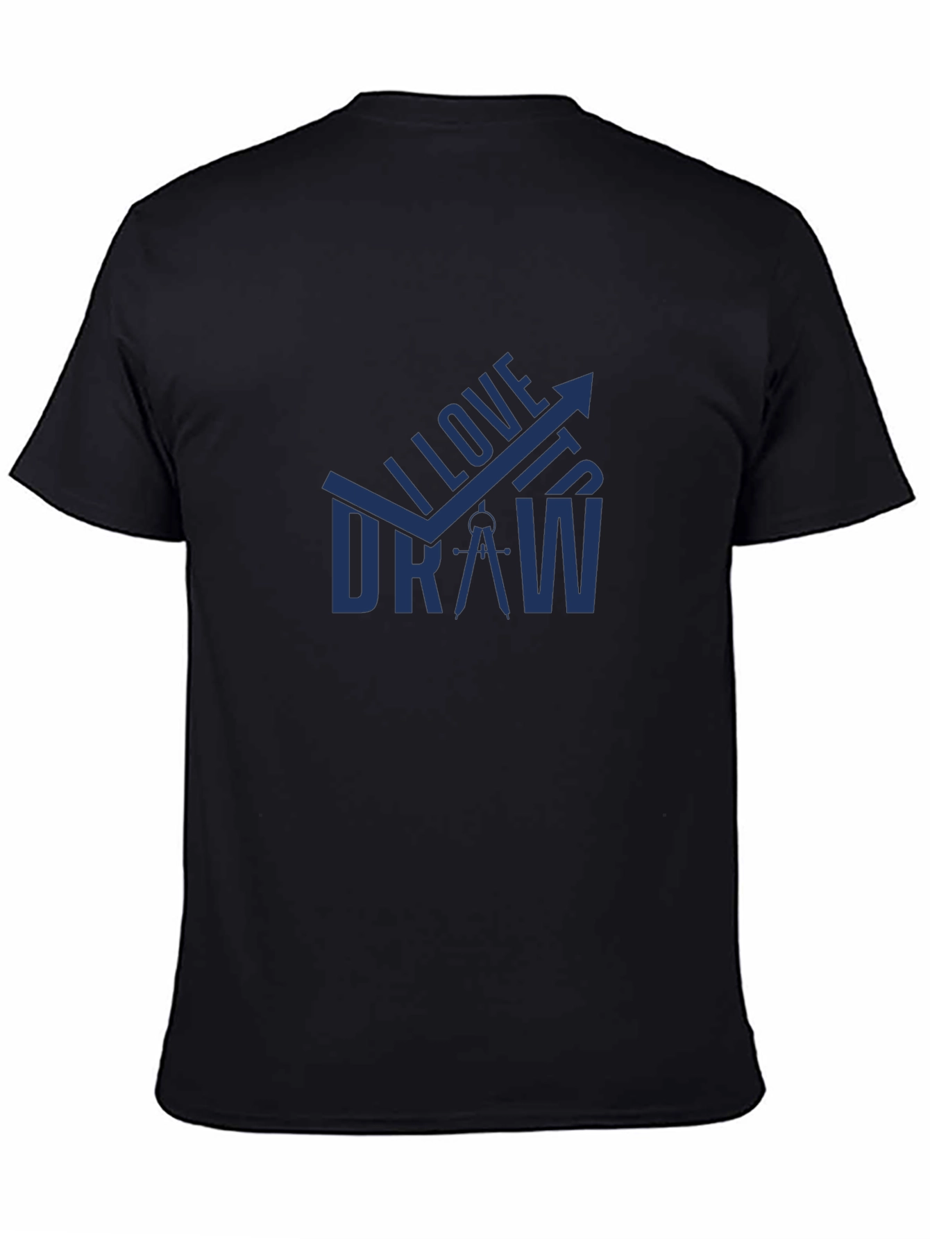 I Love to Draw Black T-Shirt - Creative Design