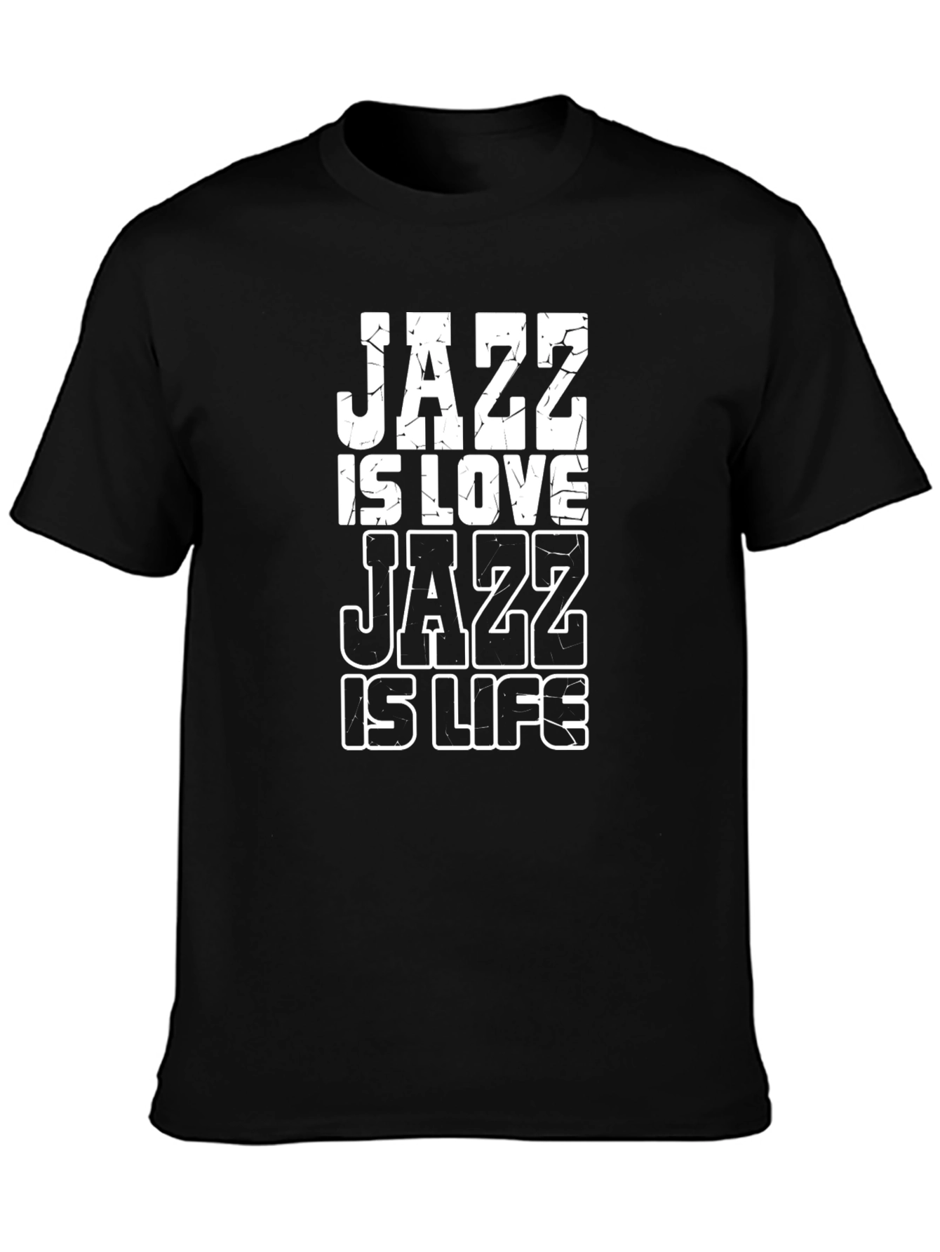 Jazz Is Love Jazz Is Life Black Graphic Tee