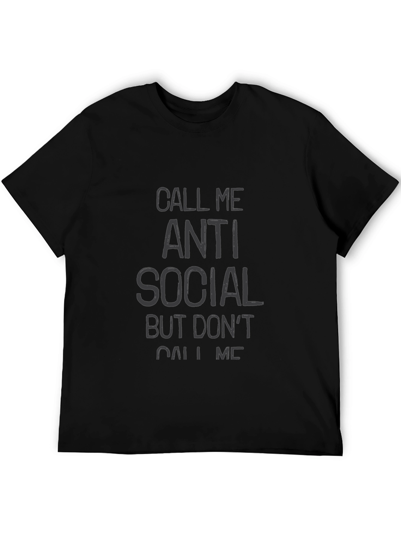 Anti Social Graphic Tee - Black Casual T-Shirt