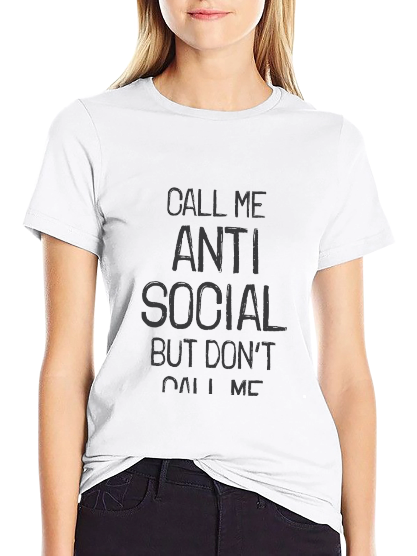 Anti Social Graphic Tee - Black Casual T-Shirt