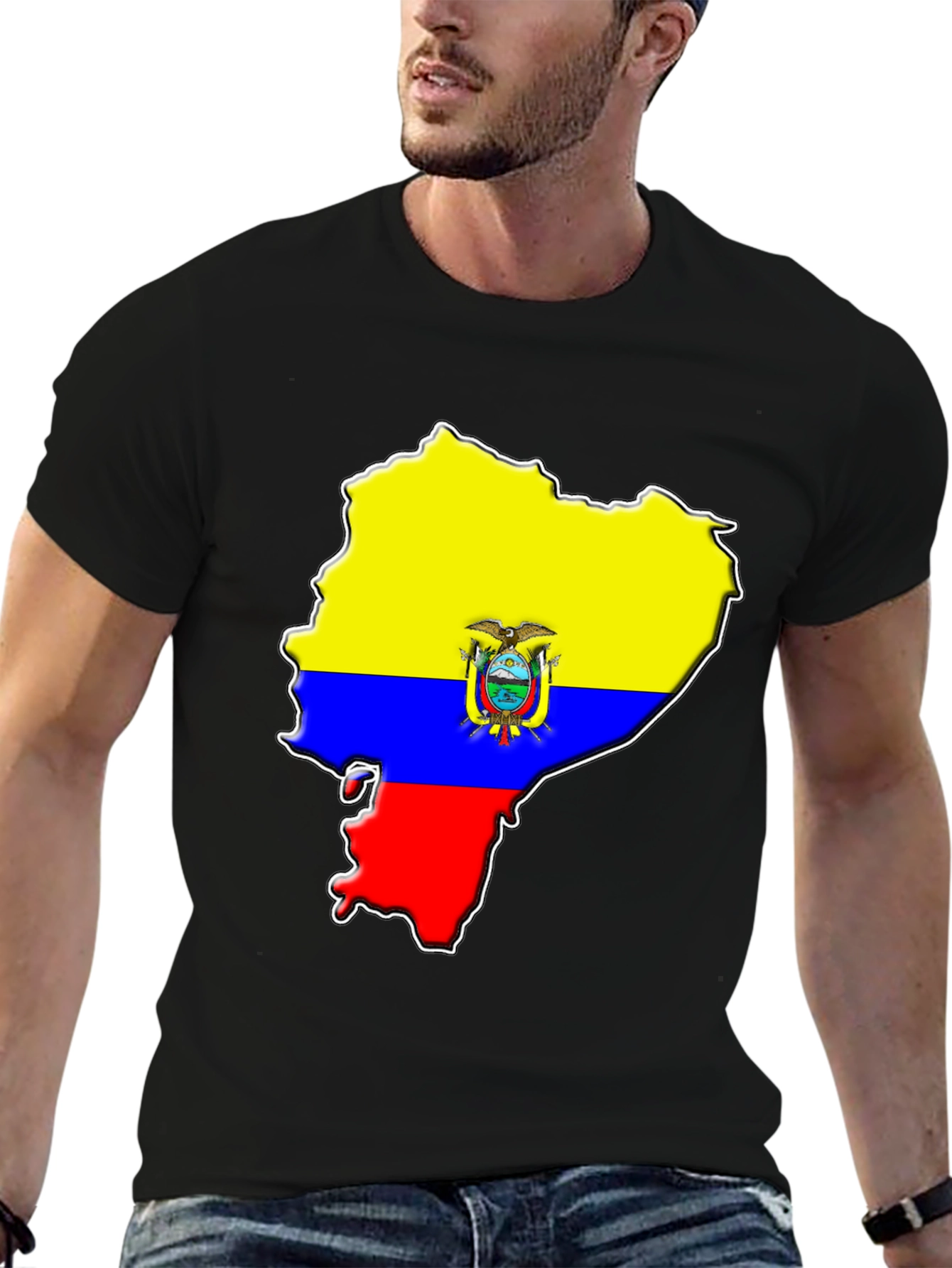 Ecuador Flag Map Graphic T-Shirt