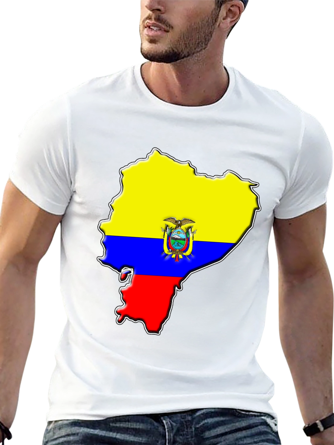Ecuador Flag Map Graphic T-Shirt